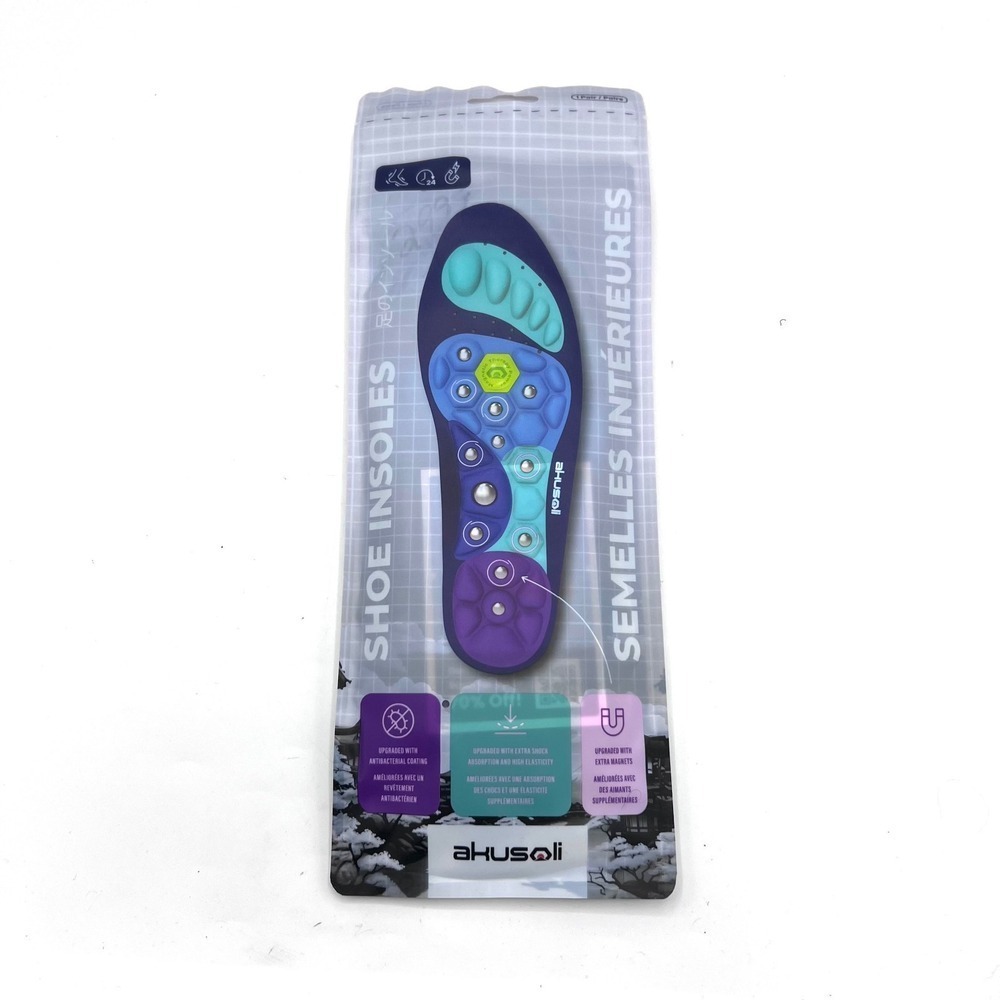 Akusoli Shoe Insoles Orthotic Arch Support Shock Absorption Breathable S/M Unise